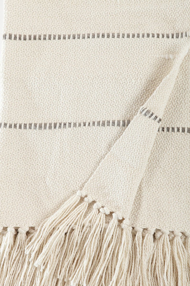 Grey Multicolor Stripe Throw Blanket - Image 2